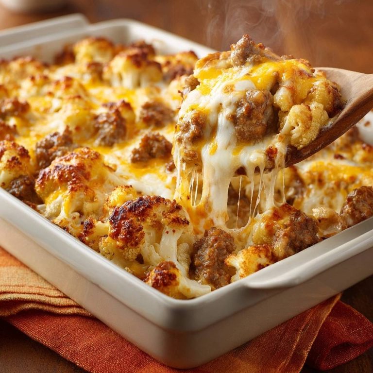 Knuspriger Blumenkohl-Hack-Auflauf (Nie wieder matschiger Blumenkohl!)