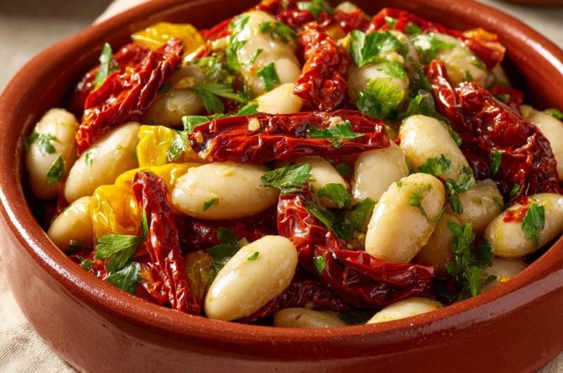 Mediterrane Weiße Bohnen mit Paprika (Schluss mit faden Bohnen)