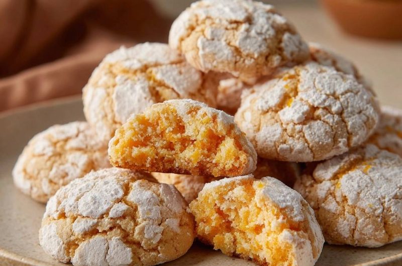 Orangen-Crinkle-Kekse