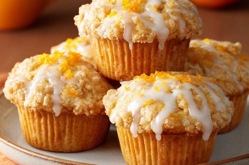 Orangen-Streusel-Muffins (Die todsichere Aufgeh-Technik)