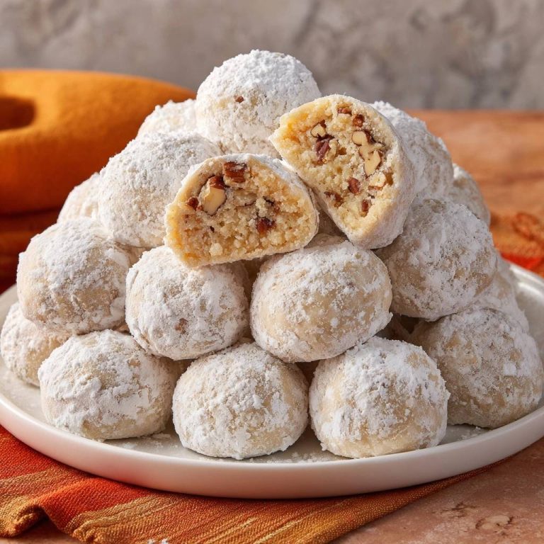 Pekannuss-Schneebällchen (Nie wieder bröseliger Teig!)