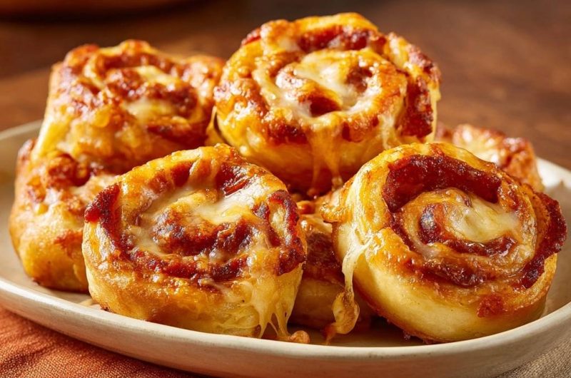 Pizza-Schnecken (Nie wieder auslaufende Soße!)