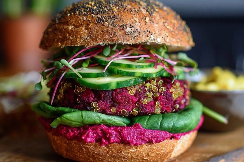 Rote-Bete-Quinoa-Burger
