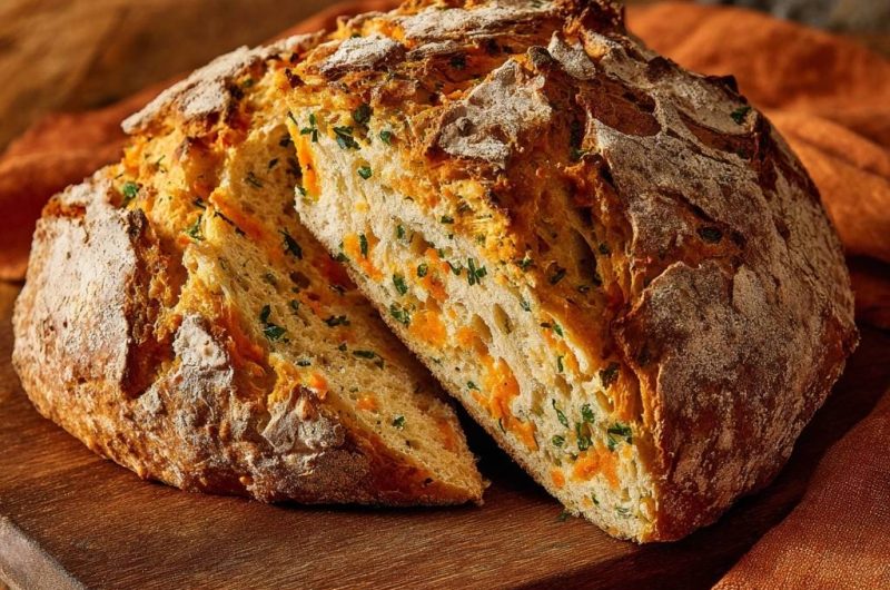 Rustikales Karotten-Petersilien-Soda-Brot (Nie wieder flaches Brot!)