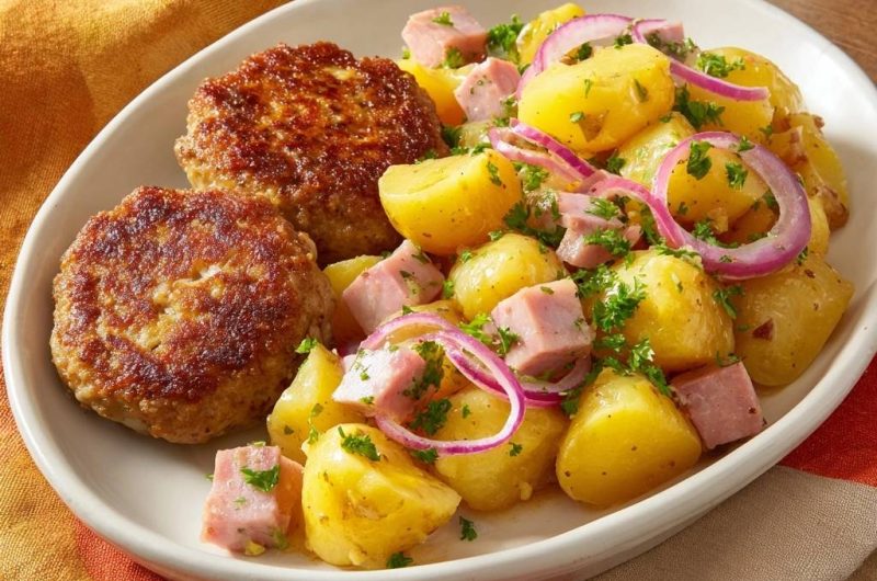 Saftige Frikadellen mit rustikalem Kartoffelsalat