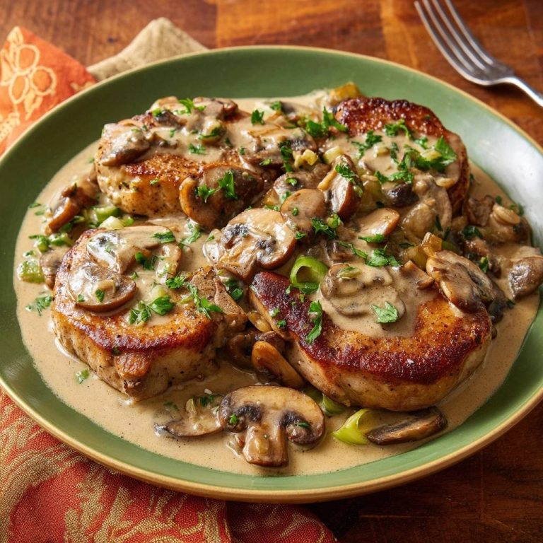 Saftige Hähnchenfilets in cremiger Pilzsoße – Rezept