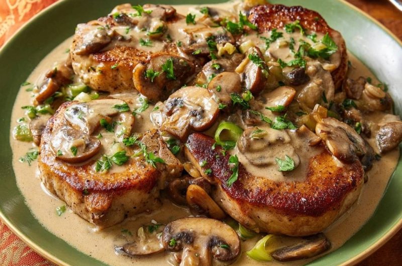 Saftige Hähnchenfilets in cremiger Pilzsoße