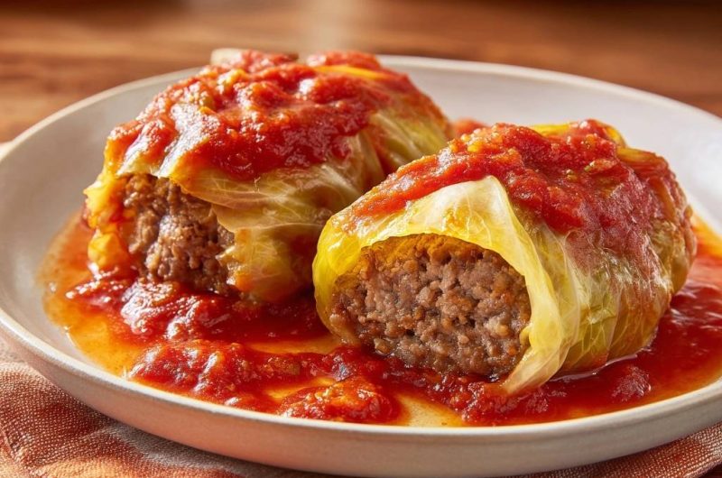 Saftige Kohlrouladen in Tomatensauce