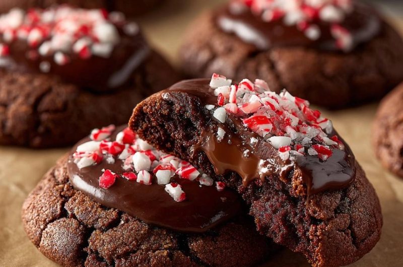 Saftige Schoko-Pfefferminz-Kekse