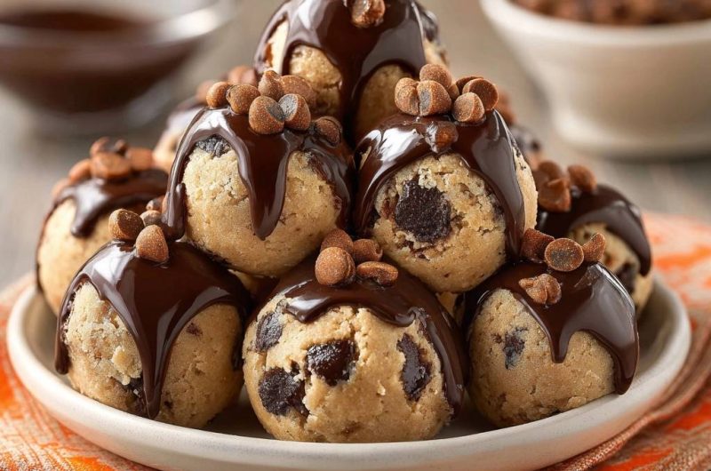 Schoko-Cookie-Dough-Bällchen (Nie wieder zerfallende Bälle!)