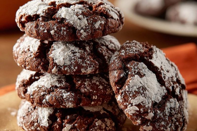 Schokoladen-Crinkle-Cookies (Nie wieder glatte Crinkles!)