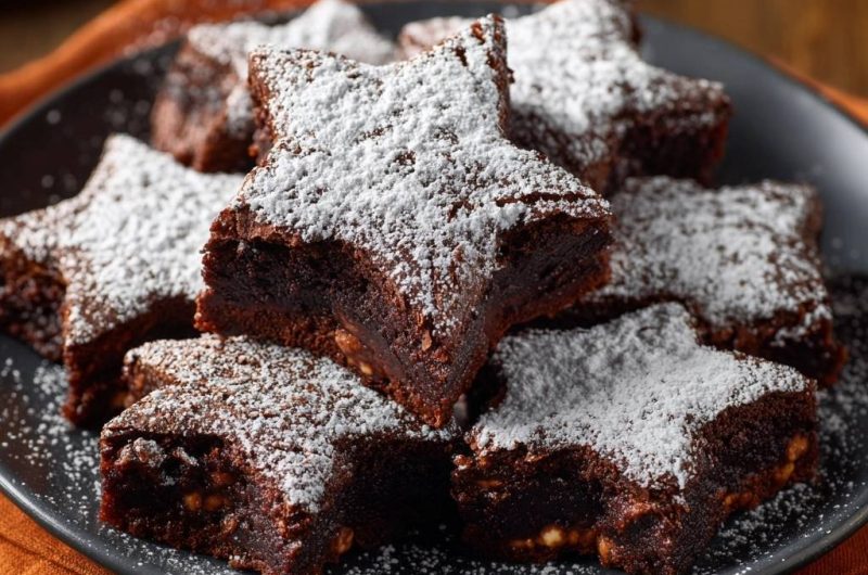 Sternförmige Nuss-Brownies