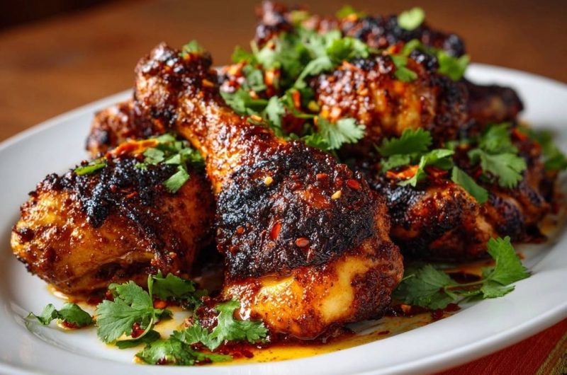 Sticky Spicy Hähnchenschenkel