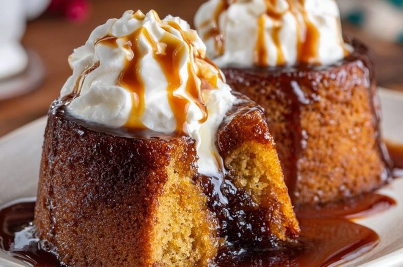 Warmer Karamell-Dattel-Pudding