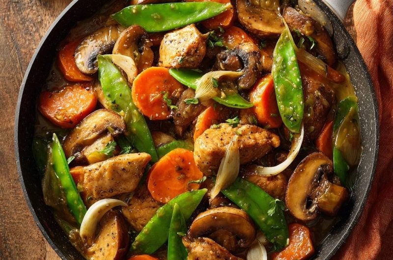 Wok-Hähnchen mit knackigem Gemüse