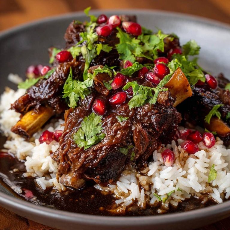 Zarte Rinderrippchen in Granatapfel-Glasur: Fall-off-the-bone