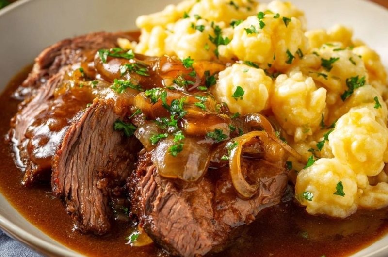 Zarter Rinderbraten mit Spätzle