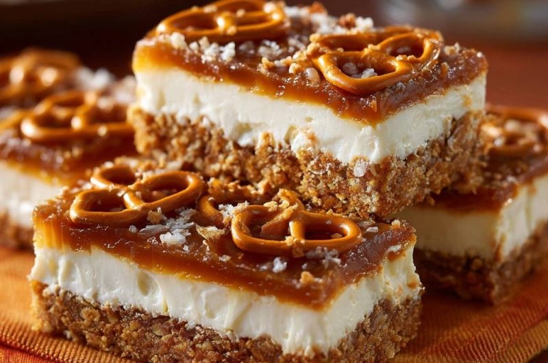Salzkaramell-Brezel-Schnitten