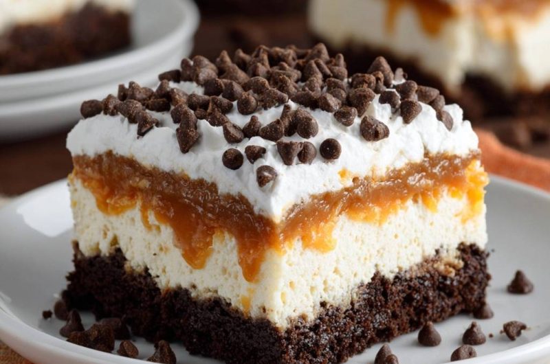Schoko-Karamell-Cheesecake-Schnitten