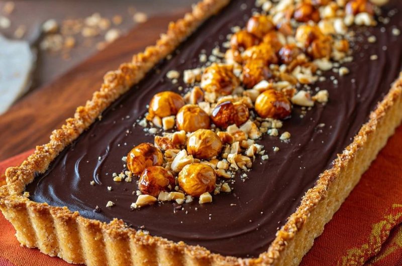 Schokoladen-Haselnuss-Tarte