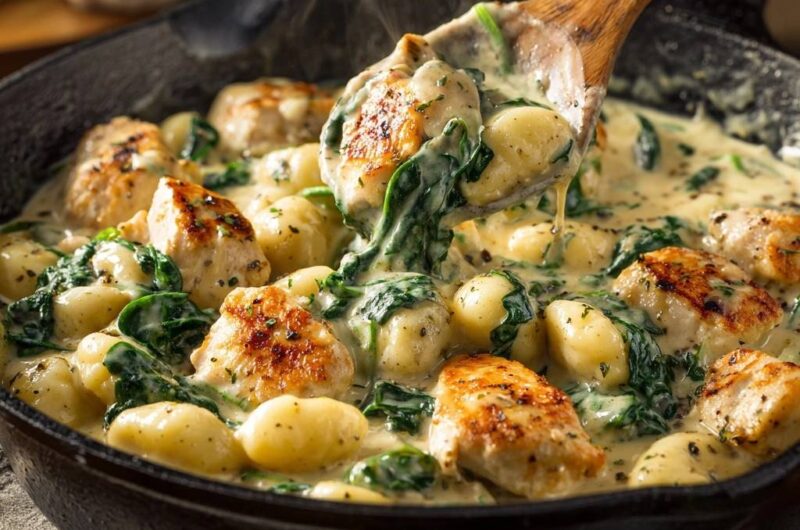 Cremige Gnocchi-Pfanne mit Hähnchen