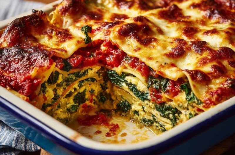 Cremige Spinat-Ricotta-Lasagne