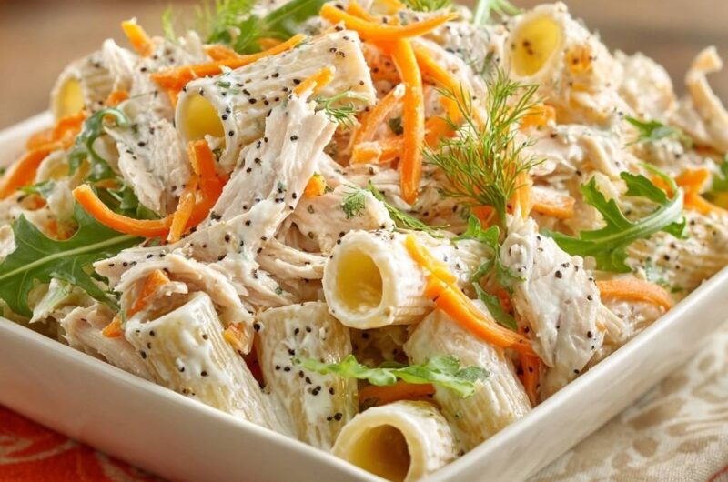 Cremiger Hähnchen-Pasta-Salat