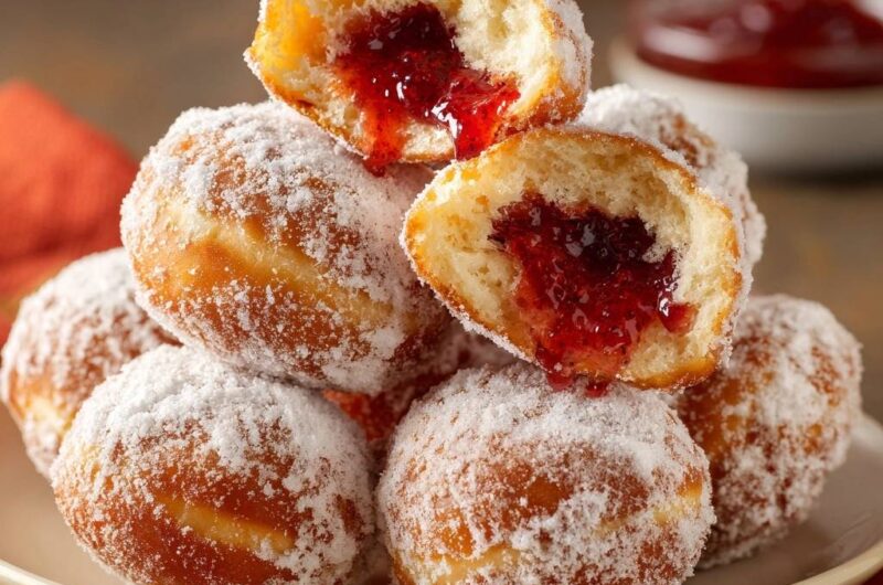 Fluffige Berliner mit Marmeladenfüllung