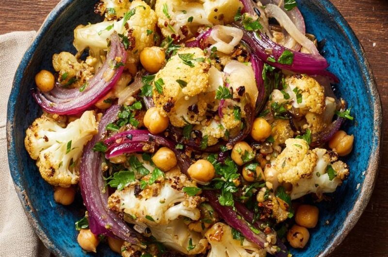 Gerösteter Blumenkohl-Kichererbsen-Salat