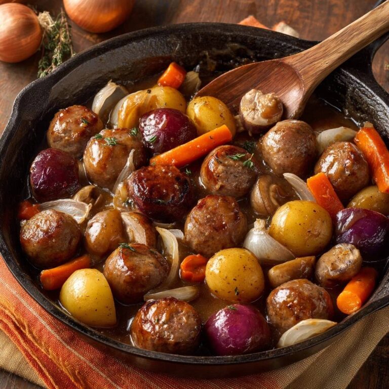 Herzhafte Fleischbällchen-Pfanne: Saftig & unwiderstehlich