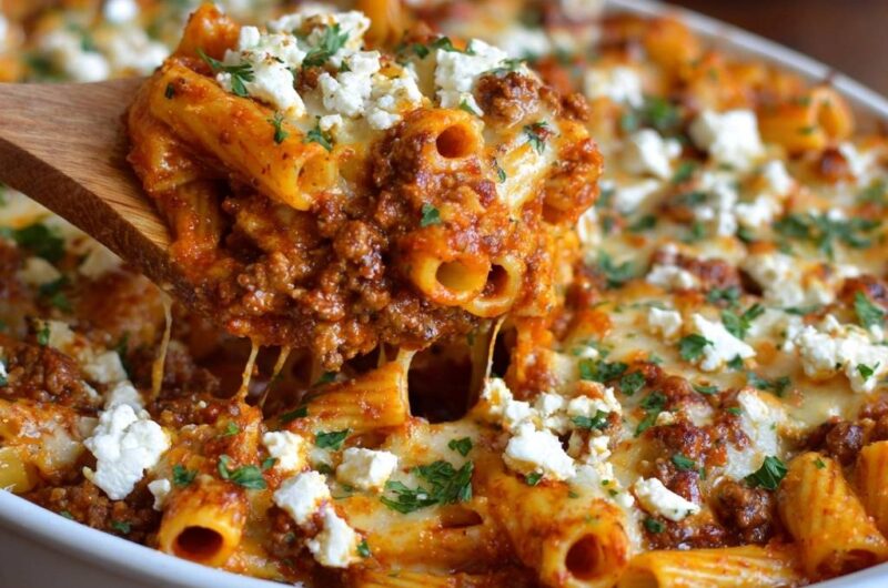 Herzhafter Rigatoni-Auflauf