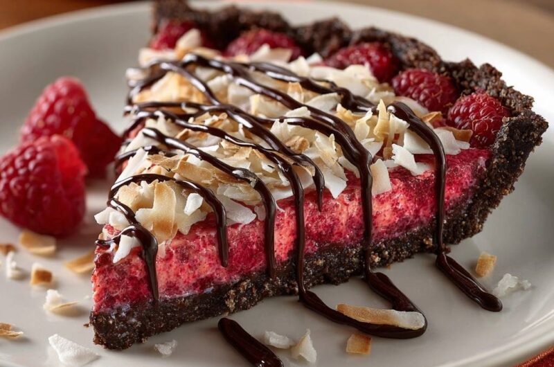 Himbeer-Kokos-Tarte mit Schokoboden (Der Anti-Matsche-Boden)