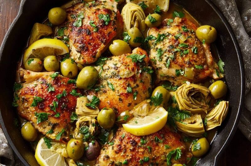 Mediterrane Zitronen-Hähnchen-Pfanne