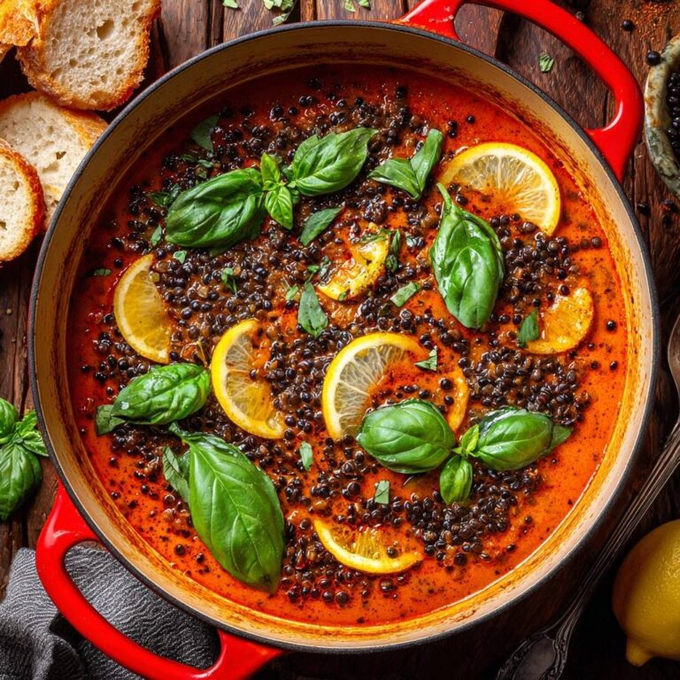 Mediterraner Beluga-Linsentopf: Rezept für perfekten Biss