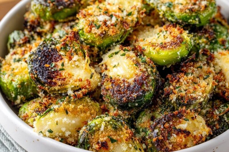 Parmesan-Rosenkohl aus dem Ofen