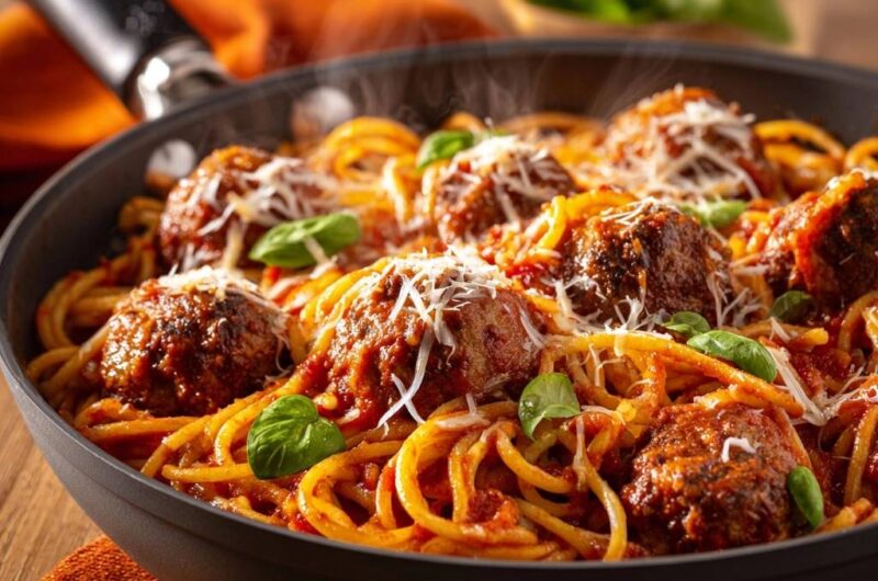 Saftige Spaghetti mit Fleischbällchen