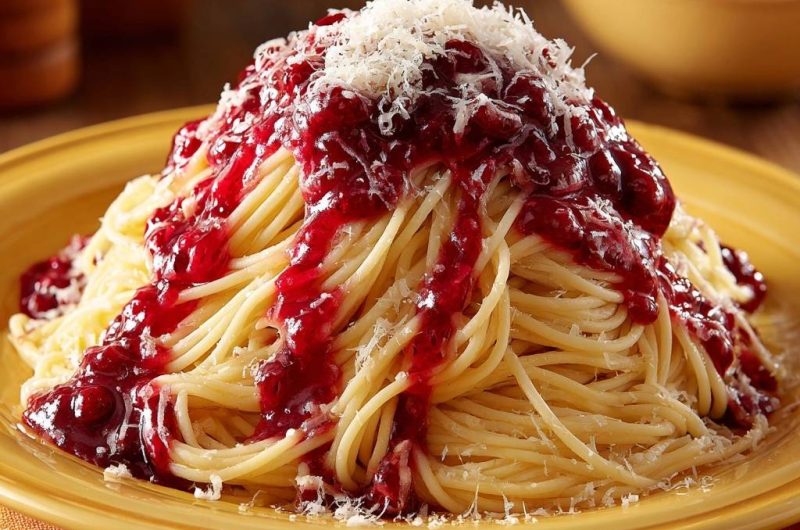 Spaghetti mit fruchtiger Beeren-Bolognese