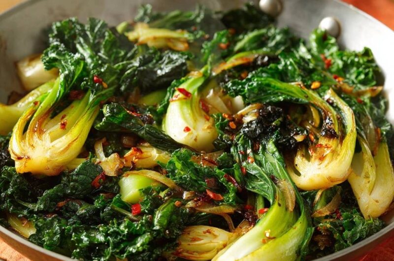 Wok-gebratener Pak Choi mit Chili