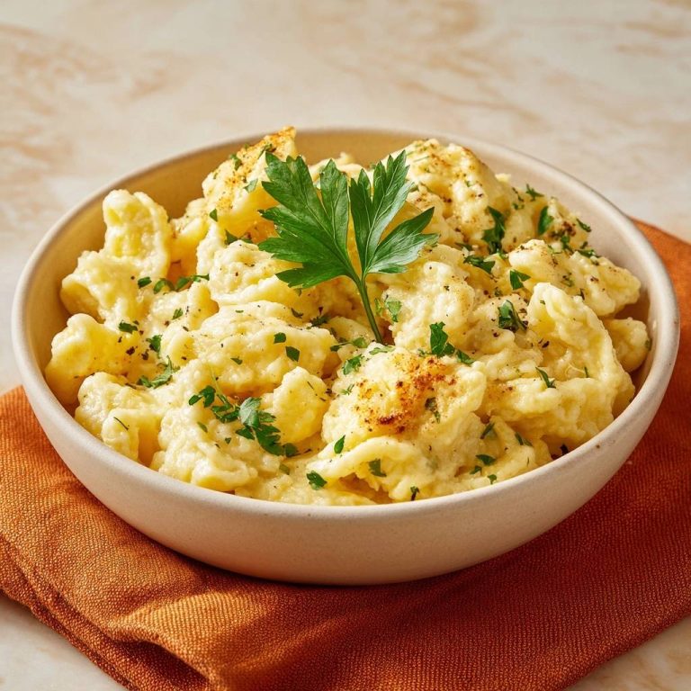 Cremige Käse-Spätzle, garniert mit frischer Petersilie und einem Hauch Paprikapulver, in einer Schüssel serviert.
