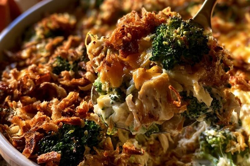 Cremiger Brokkoli-Hähnchen-Auflauf