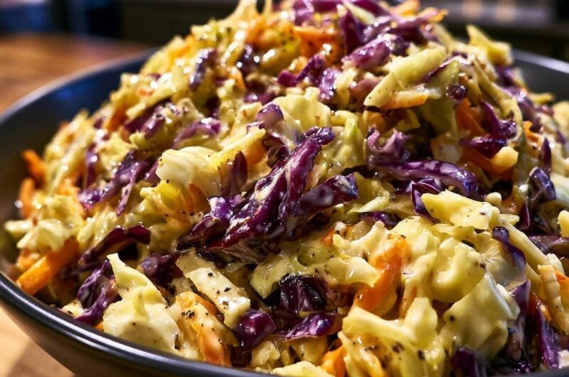 Cremiger Regenbogen-Coleslaw