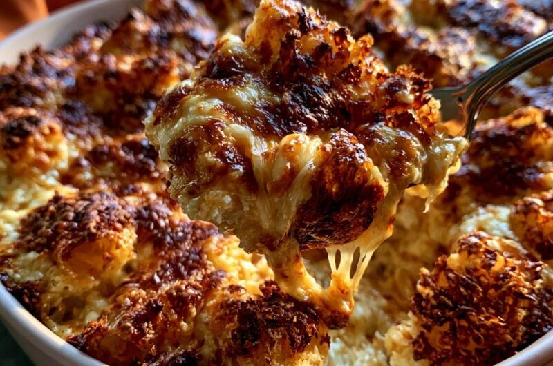 Goldbrauner Blumenkohl-Käse-Auflauf