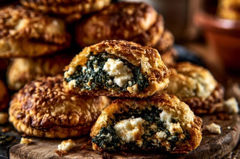 Goldene Spinat-Feta-Taschen (Der Anti-Matsche-Boden)