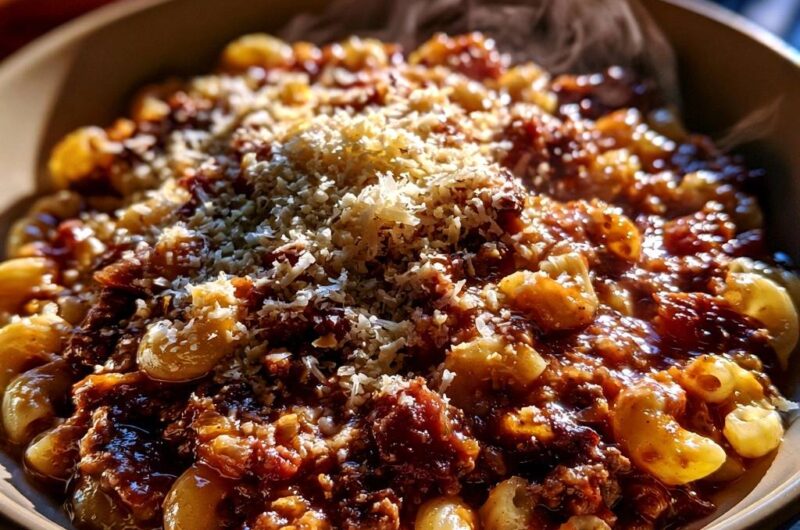 Herzhafte Makkaroni-Bolognese