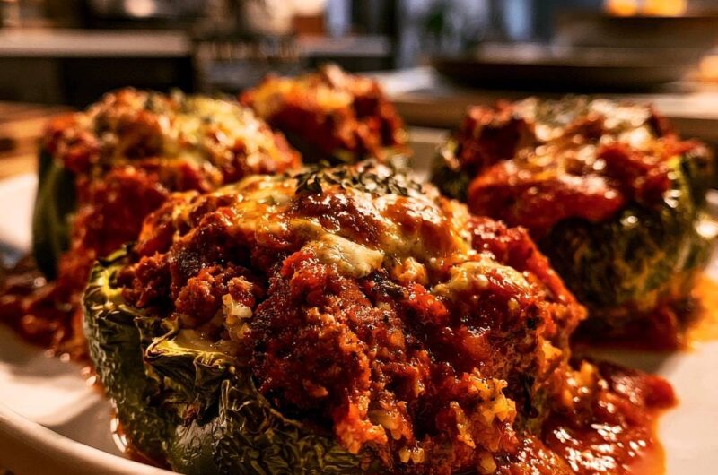 Herzhafte gefüllte Paprika
