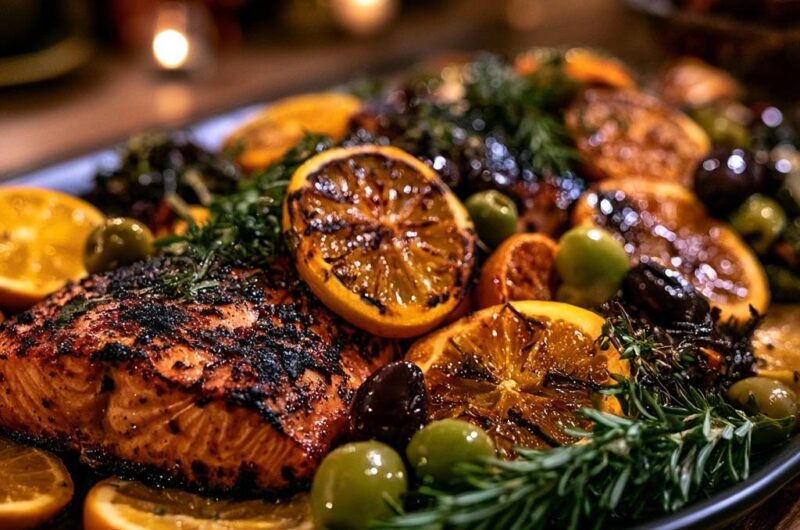 Mediterraner Ofenlachs mit Zitrusfrüchten