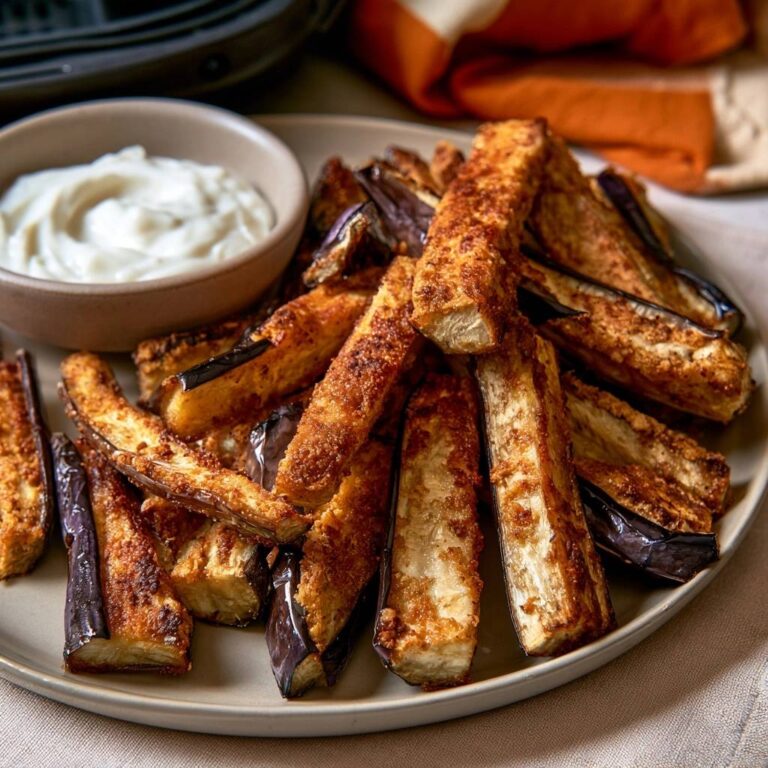 Auberginen-Sticks mit Joghurtdip aus dem Air Fryer