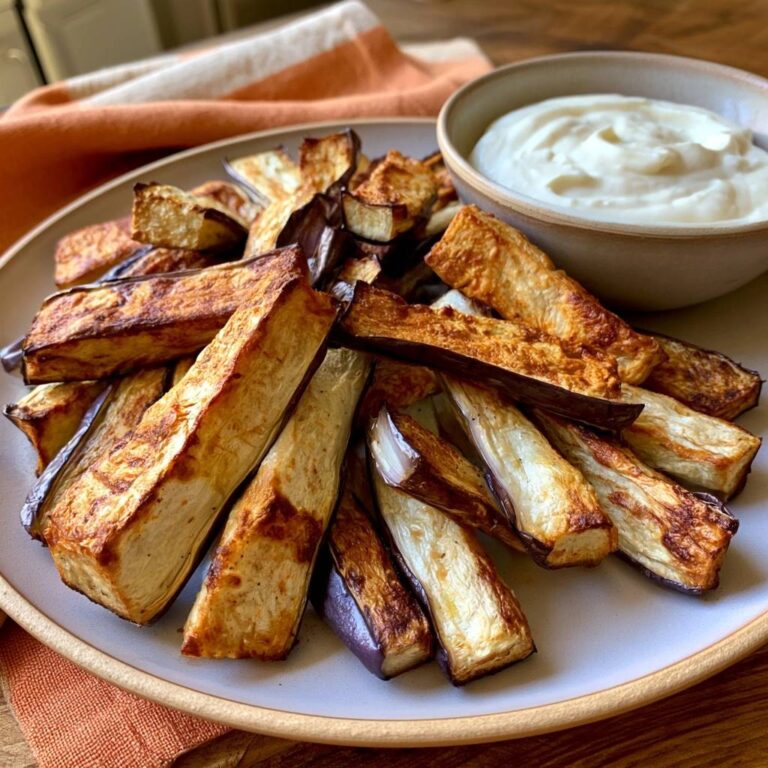 Auberginen-Sticks mit Joghurtdip aus der Heißluftfritteuse