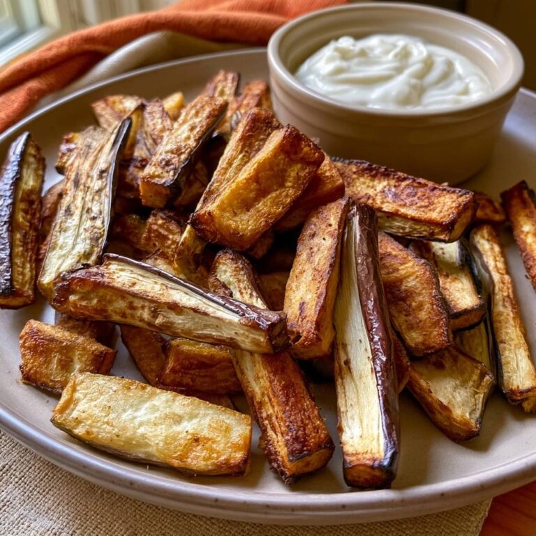 Auberginen-Sticks mit Joghurtdip aus der Heißluftfritteuse