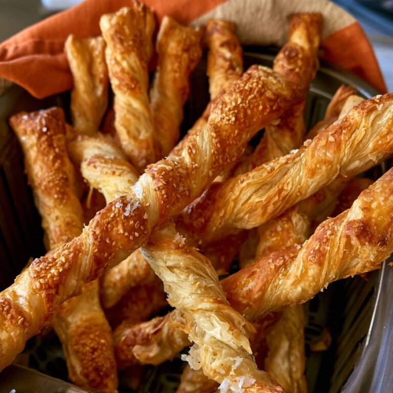 Blätterteig-Grissini mit Sesam und Meersalz aus dem Air Fryer